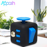 Appash Fidget Cube Stress Anxiety Pressure Relieving Toy Great for Adults and Children[Gift Idea][Relaxing Toy][Stress Reliever][Soft Material](Black & Blue)