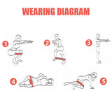 Adjustable Booty Band for Legs/Butt/Thighs/Hips/Glute Non-Slip Fabric Material